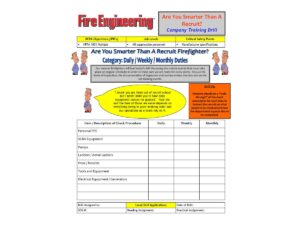 Firefighter equipment inspections