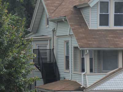 (3) Although it is better to access the upper living space through the dwelling, if possible, these stairs may provide the only access to the upper floors to allow for privacy for the first-floor residents. Where possible, such stairways should be used only for emergency egress.