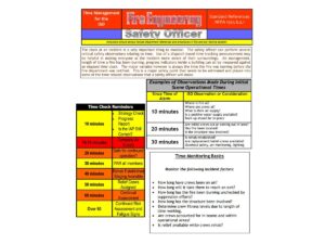 Time management safety officer drill