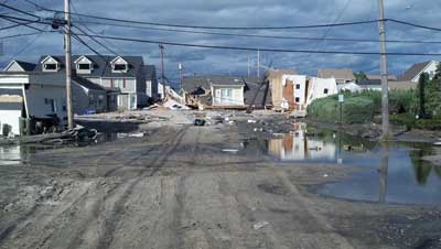 (5) In Brick Township, these structures suffered heavy damage from the storm surge.