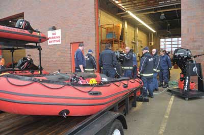 (4) NY-TF2 deploys with Suffolk County TF1 for water rescue operations.