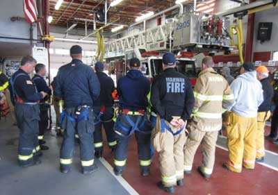 (3) BC/TF-1 at a Toms River debriefing meeting awaiting its next assignment. 