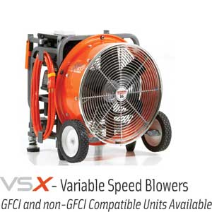 Tempest Technology's VSX Variable Speed positive pressure ventilation (PPV) blowers