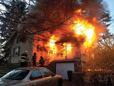 (1) The post-flashover conditions from the A side of the structure.