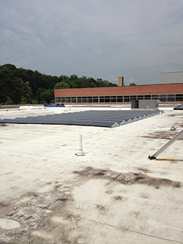 (7) These solar panels are absorbing the sunlight to generate power for the building.