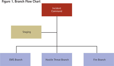 A separate branch is needed in the incident command system. (Figures 1-7 by Daniel J. Neal.)