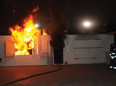 (3) The fire was allowed to go to flashover.