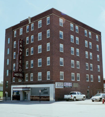 (2) The Hotel Canfield today. The 1891 section was attached to the left side of the building <i>(Photos 2-4 by author.)</i>