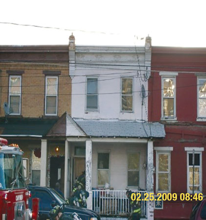 (1<b>-4) </b>Note the time stamp on the four photos. This is a testament to how fast fire can communicate to the floor above. <i>(Photos by the late Steve Skipton.) </i>