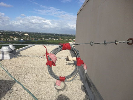 (6) A wire rope used as an inline tieback anchor.