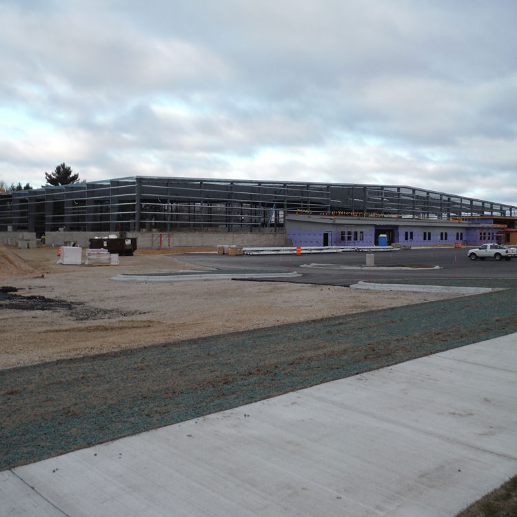 A community sports and activity center under construction