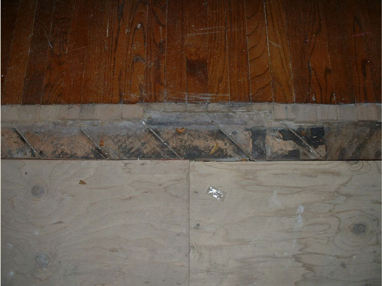 Floorboards in a house