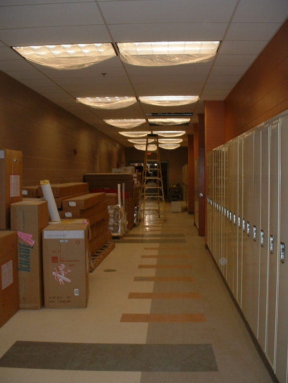 Staging materials and equipment at a work site