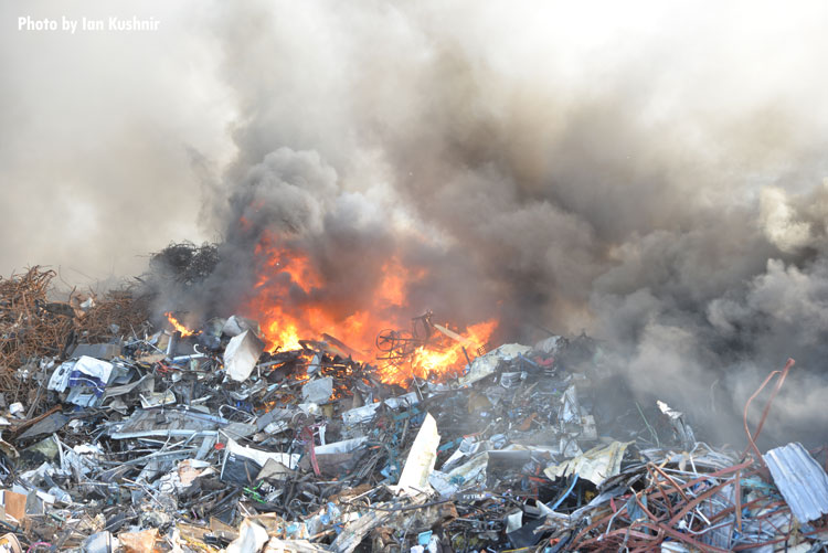 Michigan scrap yard fire