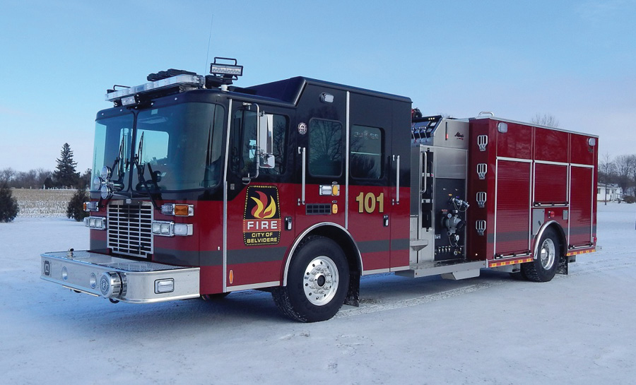 The Belvidere (IL) Fire Department designed this ALEXIS rescue pumper to respond to EMS, hazmat, motor vehicle accidents, and other rescue calls besides structure fires.