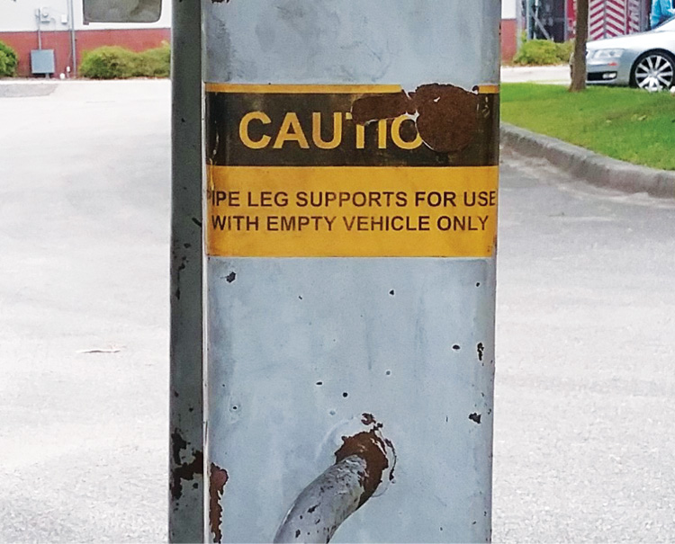 This may be the only warning you will get to prevent a catastrophe. Many legs are not marked. 