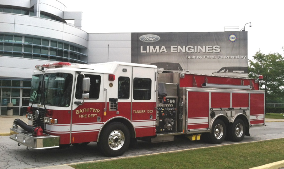 The Bath Township (OH) Fire Department at the Ford Motor Company Lima Engines Plant, which annually produces more than 900,000 engines. (Photos by author.)  