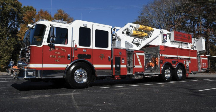 The South Hill (VA) Volunteer Fire Department added a pump and tank to its KME platform to make it more self-sufficient when they replaced an older, used 75-foot unit.