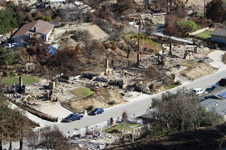 Images of the aftermath of the Thomas Fire in Ventura County, California, on January 13, 2018. The fire started on December 4, 2017, and was fully contained on January 12, 2018. (Photos by Mike Legeros.)