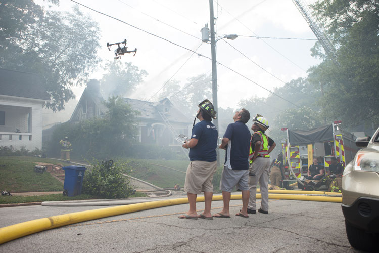 Will the fire department get my deals drone out of a tree