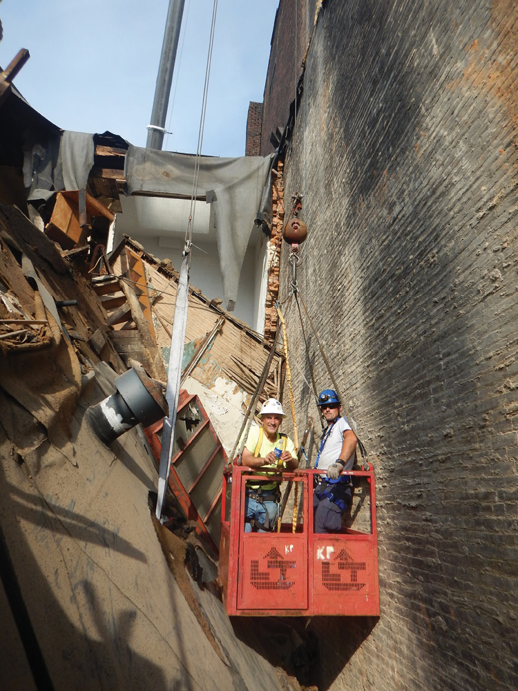 These are conditions after the secondary collapse. Compare with photo 8 which shows conditions before. (Photo by John Soderberg.) 