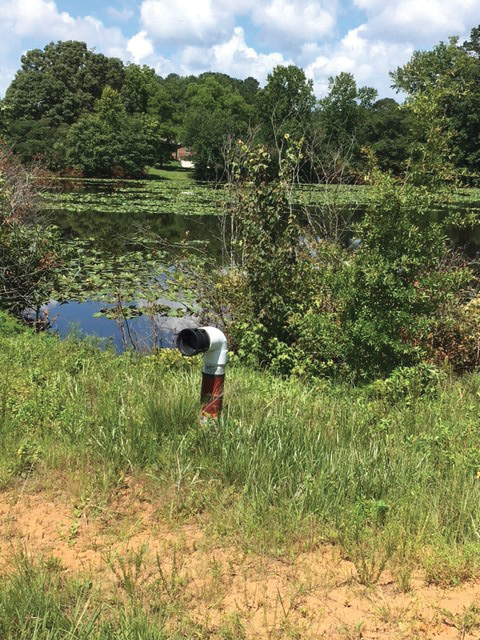 This dry hydrant has been grown over by seasonal grass and made inaccessible. (Photos by author.)