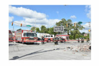 Indy fire apparatus at the scene of the incident.