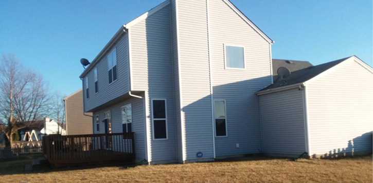 Examples of an overhang on a house. If fire has in any way impinged on this overhang, assume until it is proven otherwise that fire has entered the void between the first and second floors 