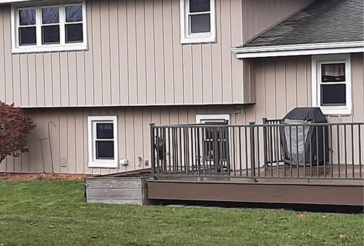 basement to the second floor in a split level.