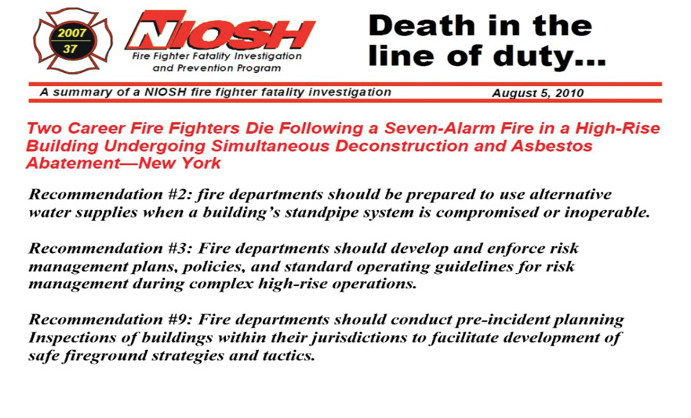 Figure 1. NIOSH Report 37, 2007: Excerpts