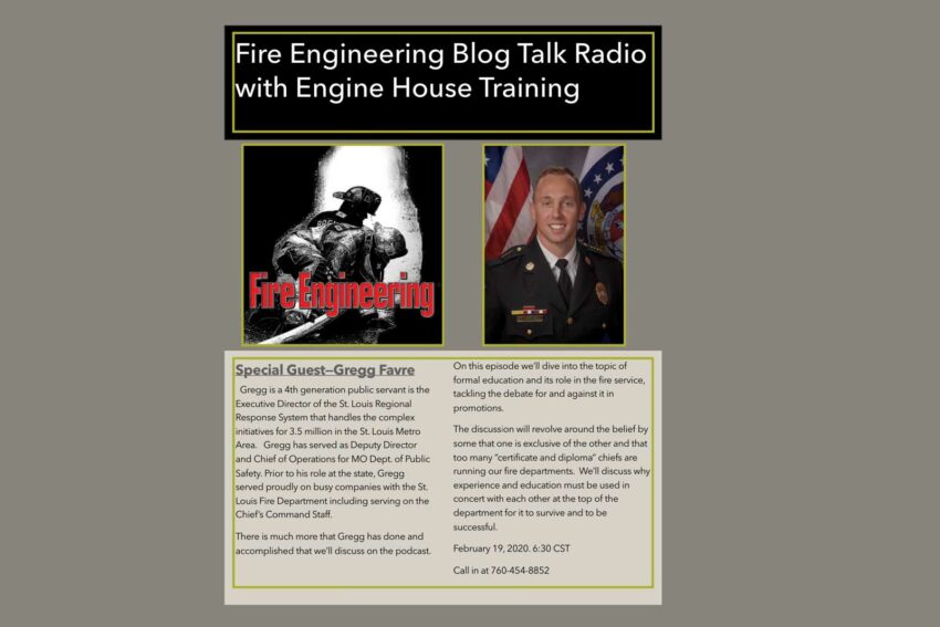 Engine House Training podcast promo with Gregg Favre