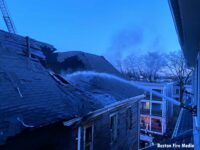 Hose stream coming from one exposure dwelling onto another