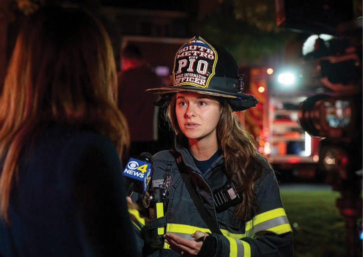 Connor provides a news interview at the scene of a fatal second-alarm apartment fire. Although social media allows PIOs to control the flow of information, we cannot neglect the vital relationship we have with journalists. This, too, will be in the vlog.