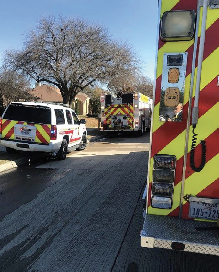 When running command from the car, it’s important to set up in a position that’s out of the way of working crews yet also offers the incident commander a clear vantage point of the scene.