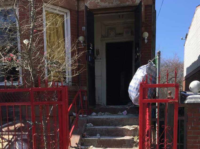 The front entrance to a home