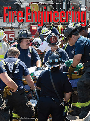 Firefighters at scene of building collapse