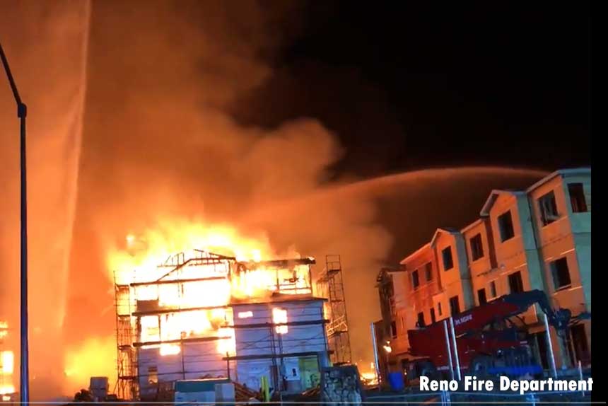 Fire at apartment complex under construction