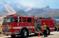 Fire apparatus at California wildfire