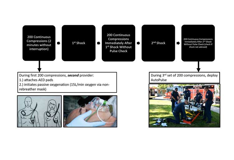 Example protocol for first responder initiated cardiocerebral resuscitation