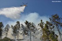 Air drops on Porter Ranch brush fire