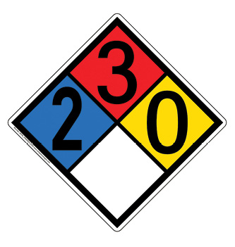 Acetone NFPA 704 Placard