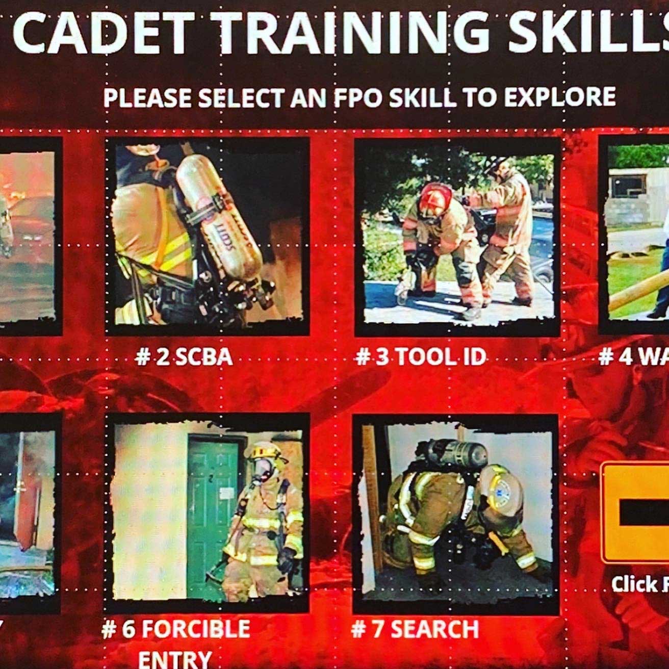 Example of cadet training skills slide