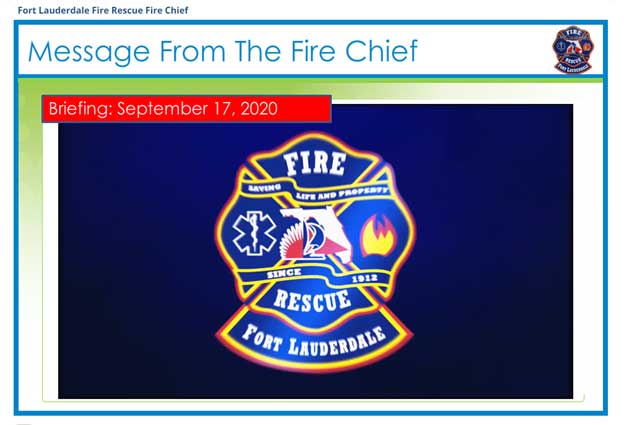 Message from the fire chief slide