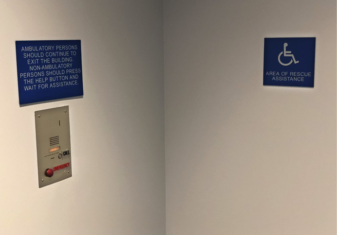 Areas of Rescue Assistance for disabled building occupants have communication systems that connect to the FACP. Firefighters should be aware of this if they need to call for help or their radios are inoperable.