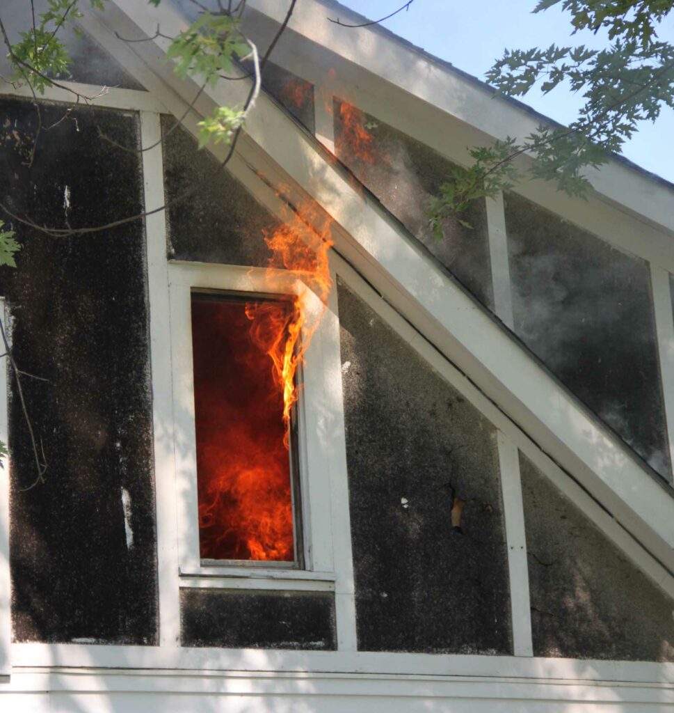 Fire venting from a window