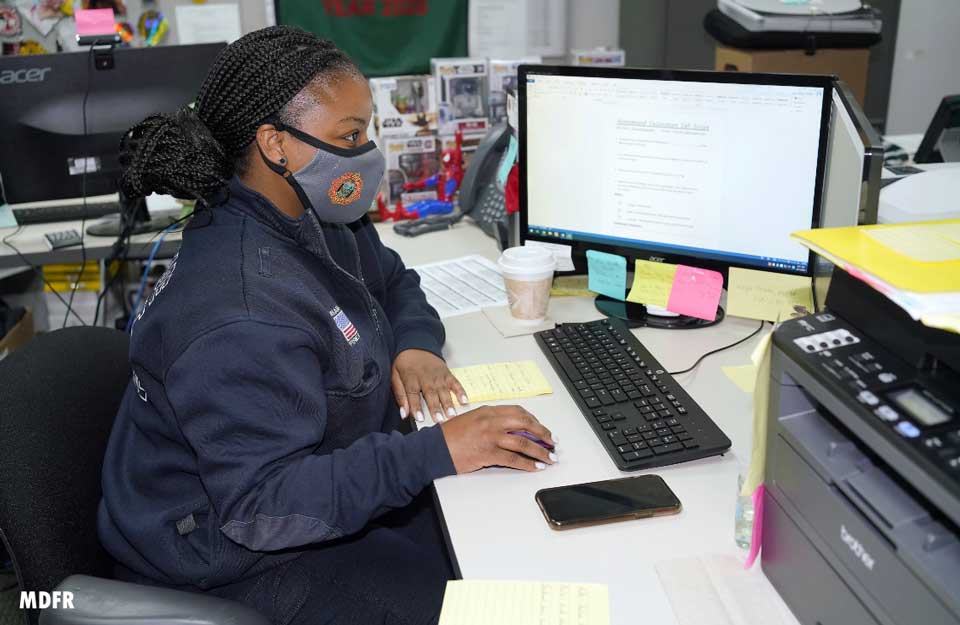 Ocean Rescue dispatchers tracked the progress and location of in-home testing teams. Lifeguards also operated a call center to receive requests for in-home tests.