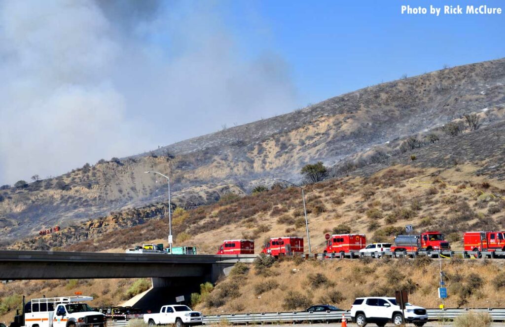 Apparatus at California brush fire