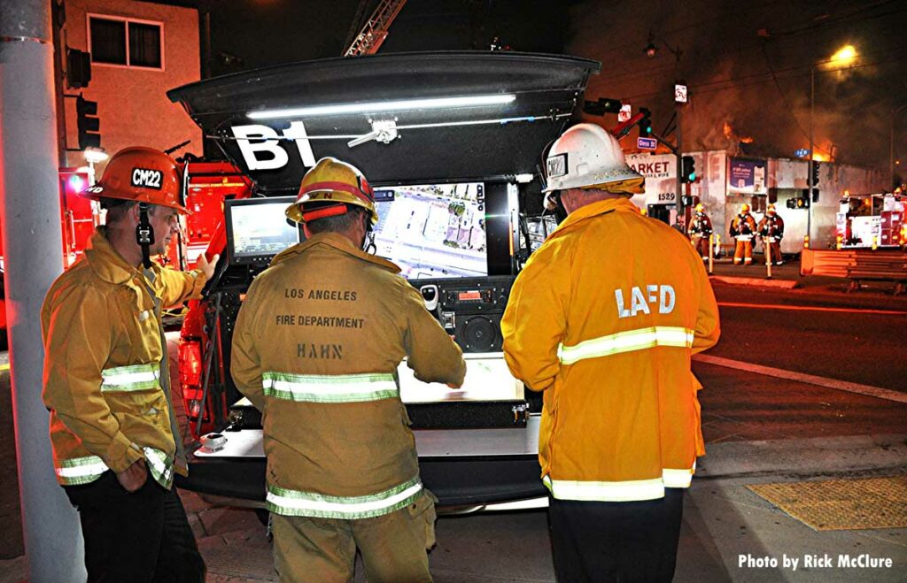 LAFD command staff at fire