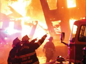 Paterson firefighters at fire with collapse