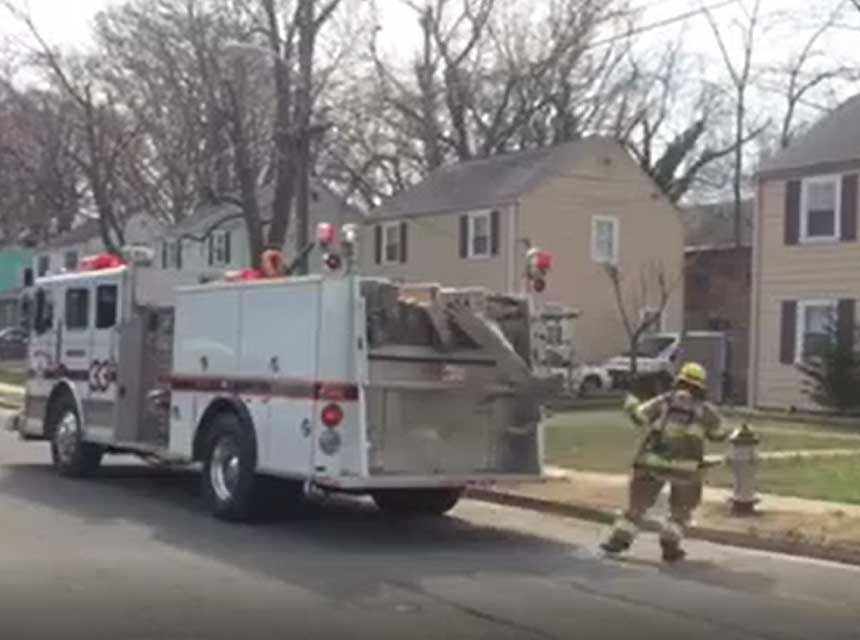 Kentland fire department laying line